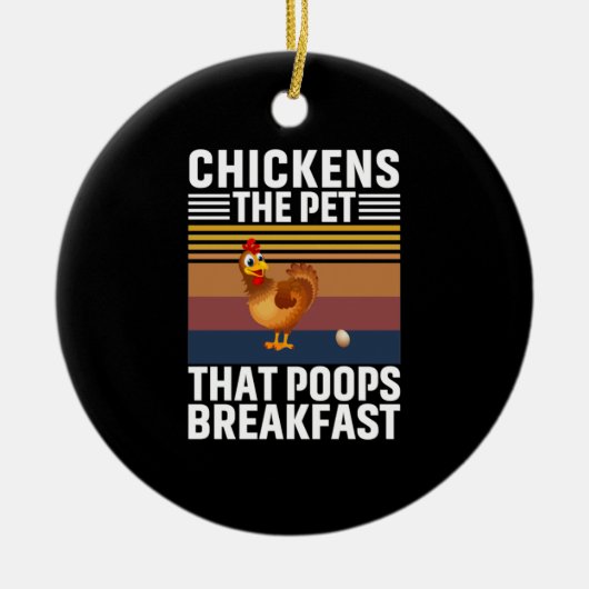 Chicken Lover | Kippen Het Pet Keramisch Ornament (Voorkant)