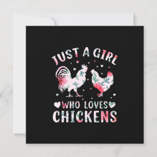 Chicken Lover   Meisje dat van kippen houdt Kaart