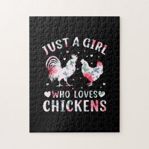 Chicken Lover   Meisje dat van kippen houdt Legpuzzel