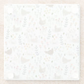 Chicken Lovers Boerderij Dier Bloemen Glazen Onderzetter (Achterkant)