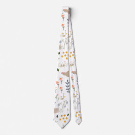 Chicken Lovers Boerderij Dier  Bloemen Stropdas