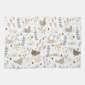 Chicken Lovers Boerderij Dier Bloemen Theedoek (Horizontaal)