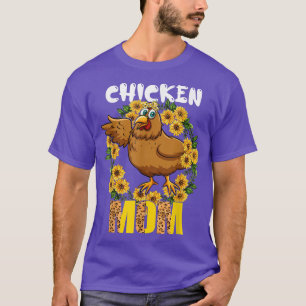 Chicken Ma Cute Sunbloemen Chicken Bow Stropdas Mo T-shirt