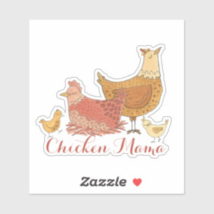 Chicken Mama Cute Sticker