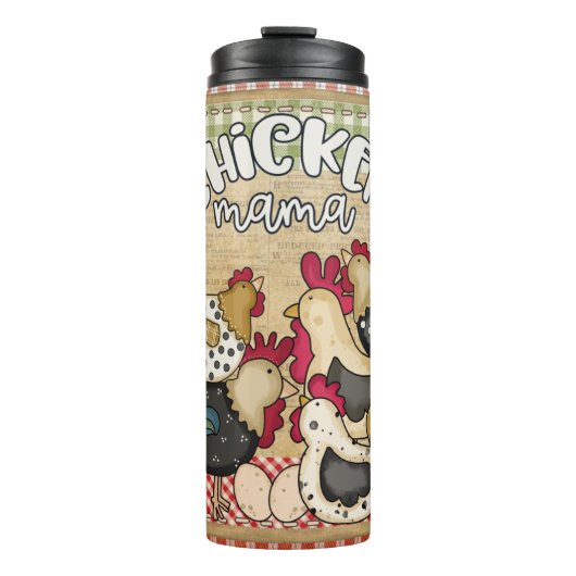 Chicken Mama Tumbler Thermosbeker (Voorkant)