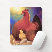 Chicken met Chick Boerderij Art - Multi Muismat (Met muis)
