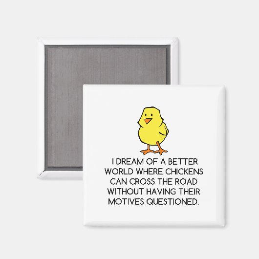 CHICKEN MOTIEVEN MAGNEET (Voorkant / Achterkant)