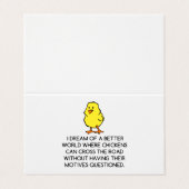 CHICKEN MOTIEVEN VISITEKAARTJES (Buitenkant ongevouwen)