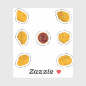 Chicken Nugget 6 Pack met Ketchup Sticker (Vel)