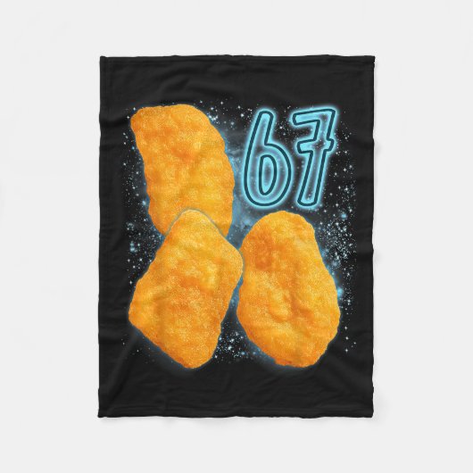 Chicken Nugget Lover 67 Meme Six Seven Fried Chick Fleece Deken (Voorkant)