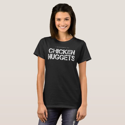 Chicken Nugget Powered by Chicken Nugget Fast Food T-shirt (Voorkant volledig)