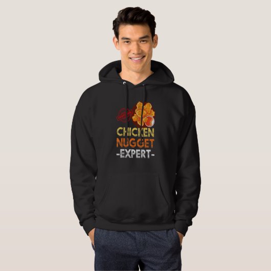 Chicken Nuggets Expert Fast Food Chicken Nugget Hoodie (Voorkant volledig)