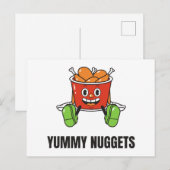 Chicken Nuggets Food Kawaii Uitnodiging Briefkaart (Voorkant / Achterkant)