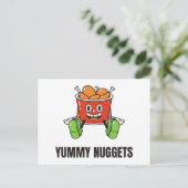 Chicken Nuggets Food Kawaii Uitnodiging Briefkaart (Staand voorkant)