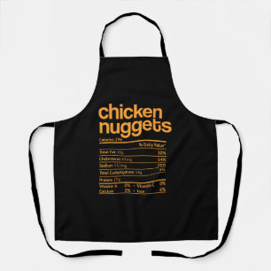 Chicken Nuggets Nutrition Facts Funny Thanksgiving Schort