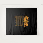 Chicken Nuggets Nutrition Facts Funny Thanksgiving Wandkleed (Voorkant (horizontaal))