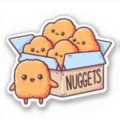 Chicken Nuggets Stickers Vinyle Coupé Sur Mesure (Devant)
