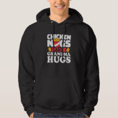 Chicken Nugs And Grandma Hugs Chicken Nugget Hoodie (Voorkant)