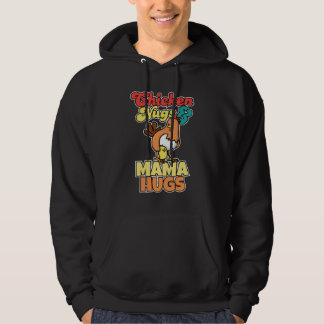 Chicken Nugs en Mama Hugs Funny Moederdag Hoodie