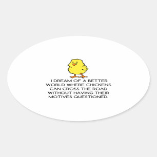 CHICKEN OVALE STICKER