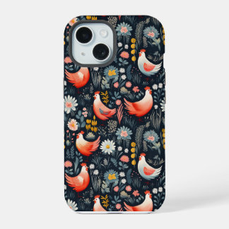 Chicken Pattern iPhone 15 Hoesje
