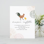 Chicken Pink Baby shower Diaper Raffle Sign (Staand voorkant)