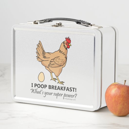Chicken Poops Breakfast Funny Design (In situ)
