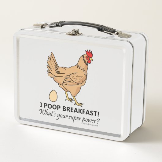 Chicken Poops Breakfast Funny Design (Voorkant)