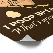 Chicken Poops Breakfast Funny Design Poster (Hoek)