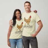 Chicken Poops Breakfast Funny Design T-shirt (Unisex)