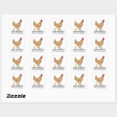 Chicken Poops Breakfast Funny Design Vierkante Sticker (Vel)