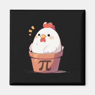 Chicken Pot Pi Day Mannen Vrouwen Kinder Wiskunde Magneet