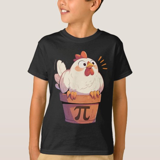 Chicken Pot Pi Day Mannen Vrouwen Kinder Wiskunde T-shirt (Voorkant)
