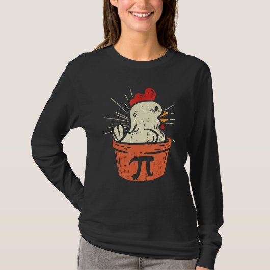 Chicken Pot Pi Day Pie Wiskunde Geek T-shirt (Voorkant)