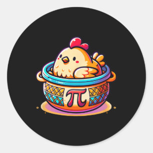 Chicken Pot Pi Funny Pi Day Wiskunde Ronde Sticker