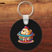 Chicken Pot Pi Funny Pi Day Wiskunde Sleutelhanger (Voorkant)