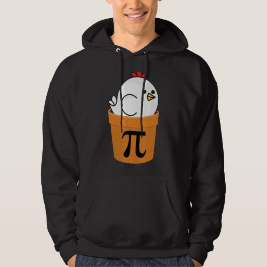 Chicken Pot Pi Funny Wiskunde Dag 2 Hoodie (Voorkant)