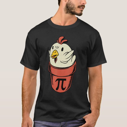 Chicken Pot Pi  Pi Day Pun Math Student Teacher Pi T-shirt (Voorkant)
