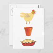Chicken Pot Pie Briefkaart (Voorkant / Achterkant)