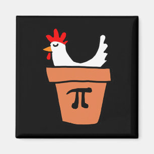 Chicken Pot Pie Funny Wiskunde Lover Pun Pi Day St Magneet