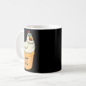 Chicken Pot Pie Funny Wiskunde Pun Chicken Pot Pi Koffiemok (Voorkant links)