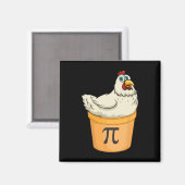 Chicken Pot Pie Funny Wiskunde Pun Chicken Pot Pi Magneet (Voorkant / Achterkant)