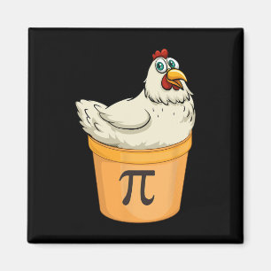 Chicken Pot Pie Funny Wiskunde Pun Chicken Pot Pi Magneet