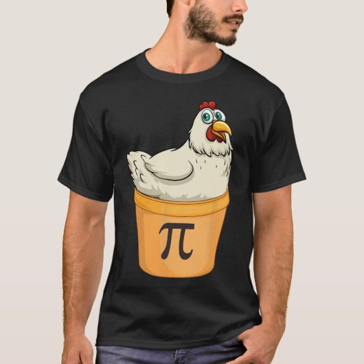 Chicken Pot Pie Funny Wiskunde Pun Chicken Pot Pi T-shirt (Voorkant)