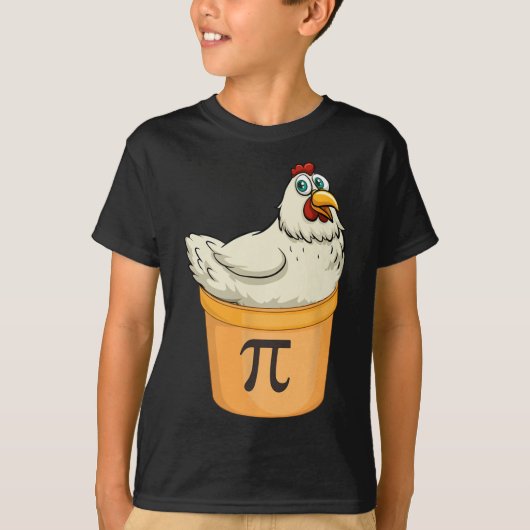 Chicken Pot Pie Funny Wiskunde Pun Chicken Pot Pi T-shirt (Voorkant)