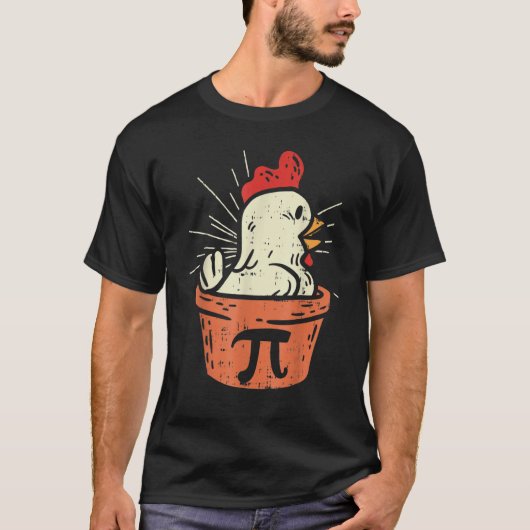 Chicken Pot Pie Wiskunde pun Chicken Pot Pi T-shirt (Voorkant)