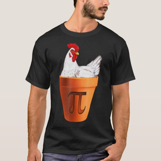Chicken Pot Pie Wiskunde pun Chicken Pot Pi T-shirt (Voorkant)