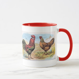 Chicken Print Rooster en Hen Mok