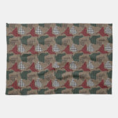 Chicken Pset Burlap Farmhouse Theedoek (Horizontaal)