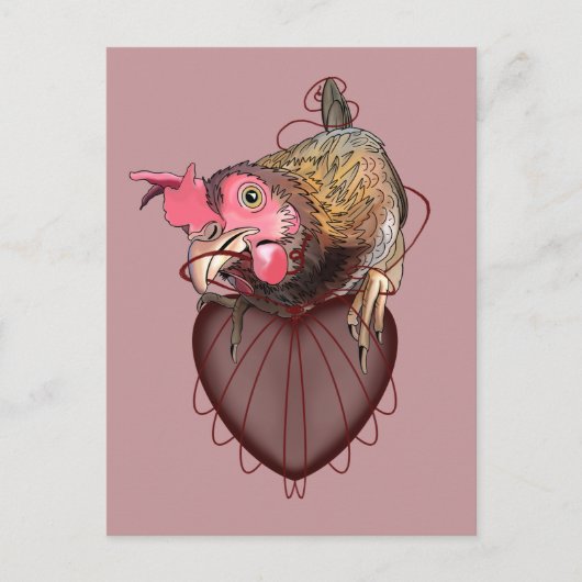 Chicken Pulling Heartstrings Briefkaart (Voorkant)